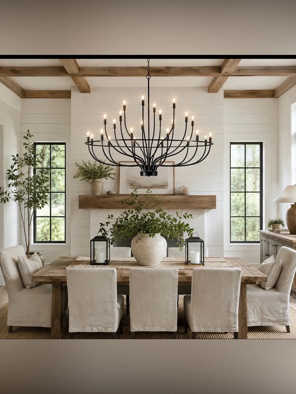24 years Light Black Chandelier 51'' Large Candle Chandeliers